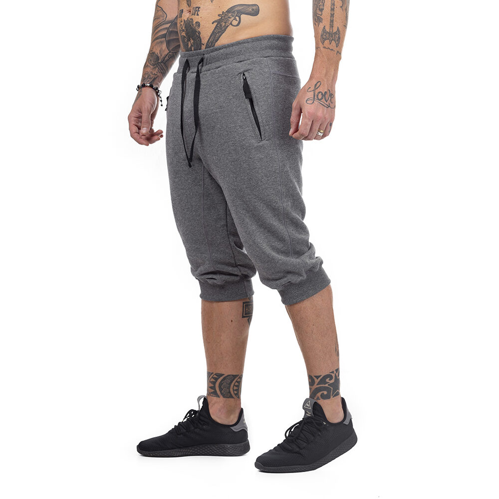Calça De Moletom Screenshot Sports Masculina - Cinza, Caimento Afunilado Com Bainha Aberta