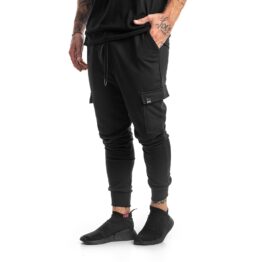 calca-moletom-cargo-masculina-overtraining-preta-principal Calça Moletom Cargo preta