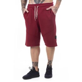 bermuda-moletom-overtraining-side-bordo-frente bermuda de moletom masculina vermelha