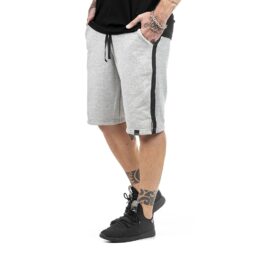 bermuda-moletom-masculina-cinza-flick-lado bermuda de moletom masculina cinza