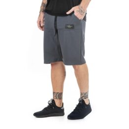bermuda-moletom-masculina-colorida-overtraining-perfil Bermuda de Moletom Masculina Bolso Canguru